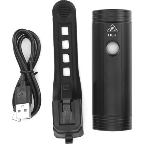 Lampe de vélo étanche rechargeable, phare avant LED pour cyclisme nocturne (1/5)
