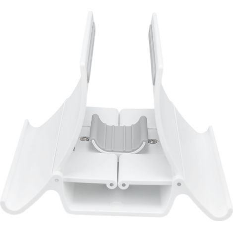 Support d'ordinateur portable en ABS avec ajustement automatique, support pour téléphone portable, stable et facile à utiliser pour bureau - Blanc