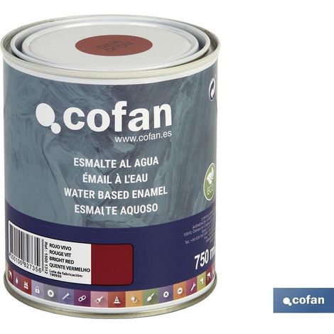 Smalto all'acqua (750 Ml) Rosso Brillante Brillante