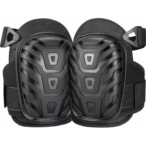Genouillères professionns, genouillères pour travailler avec des genouillères en gel très résistantes, doubles sangles antidérapantes et clips réglables faciles à fixer