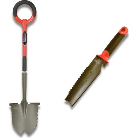 RootSlayer™ Pack - Runde Schaufel Wurzelschneider/Bodenmesser - Kohlenstoffstahl/Ergonomischer Griff - Ideal für kleine/große Flächen - Graben/Umgraben/Pflanzen (1/5)