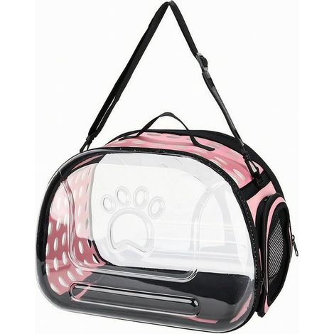Sac de transport pour chat et chien - Léger et respirant - Sac à main avec bandoulière - Pour voyage, avion, train et voiture - 42x28x32 cm (1/5)