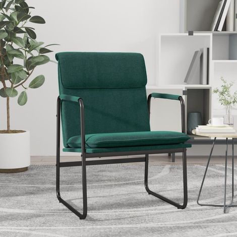 Bain de soleil Chaise de jardin Transat de jardin - Vert foncé 55x64x80 cm Tissu BV375880 - BonneVie (1/5)