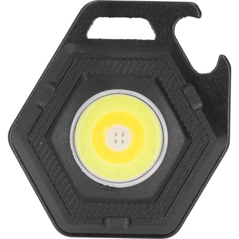 Petite lampe de poche COB Rechargeable, 4 vitesses, 500lm, porte-clés avec support pliable, pour la pêche, le Camping et la randonnée (1/5)