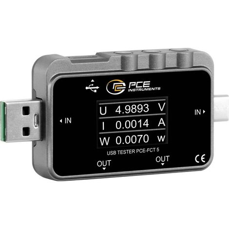 PCE Instruments PCE-FCT 5 Ampèremètre USB numérique avec testeur de tension (1/3)