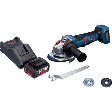 Bosch GWS 18V-11 PS Akku Winkelschleifer 18 V 125 mm Brushless + 1x Akku 5,0 Ah + Ladegerät