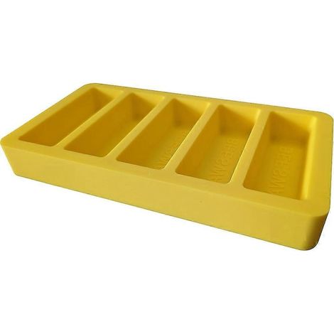 Moule en silicone pour cire d'abeille, pour 5 morceaux de cire de 28 g (1 oz), avec l'inscription « Cire d'abeille » en relief. Moule réutilisable pour la fabrication de savons maison. - JBMEDIA (1/4)