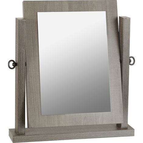Lisbon Dressing Table Mirror - L9 x W44 x H48.5 cm - Black Wood Grain (1/4)