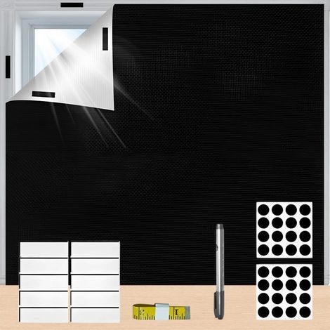 Store Occultant Fenetre, 2026 New Store Occultant sans Percage, Rideau occultant sans percage, 100% Opaque Stores Enrouleur pour Windows, Chambre à Coucher, Chambre d'enfant, loft, Caravane, 145x200cm (1/5)