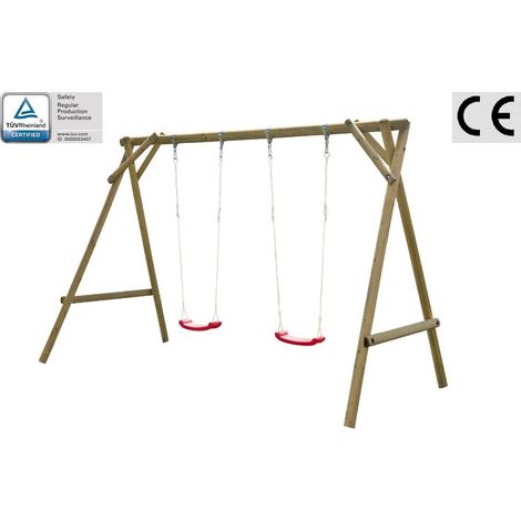 ALTALENA DA GIARDINO PER BAMBINI IN LEGNO D' ABETE NORDICO - ITALFROMBABY5 (1/2)