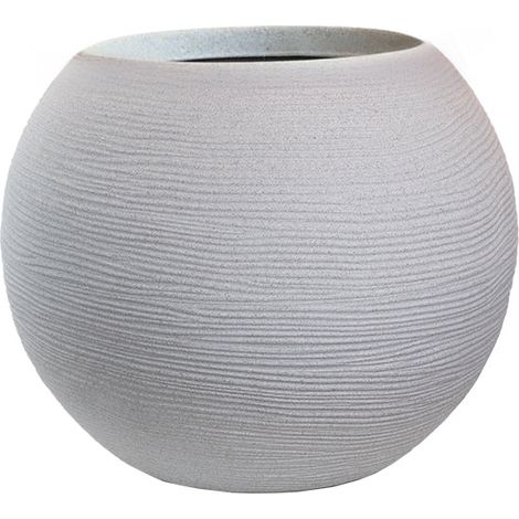 Vase rond en résine design sphère pour plantes d'intérieur et d'extérieur d.40x33h Botticelli Beige (1/4)