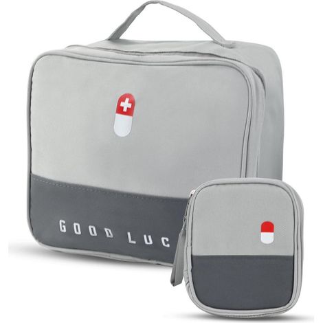 2er Reiseapotheke leer, wasserdicht, mit Fächern, für Outdoor & Sport