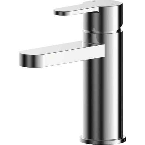 Nuie Arvan Mini Mono Basin Mixer Tap with Push Button Waste - Chrome (1/2)
