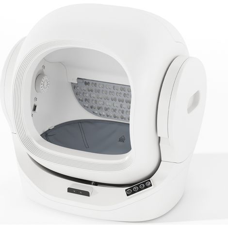 Arenero automático inteligente para gatos 68 L con control por app, 8 L, blanco (1/5)