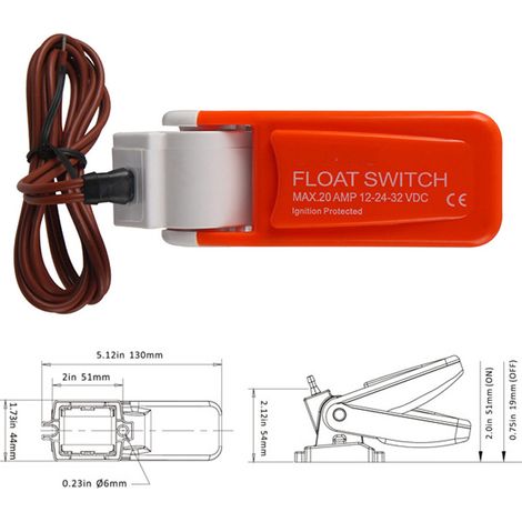 Float switches for boats, bilge pump switches for yachts, water level switches for boats, submersible pumps, buoy switch accessories for boats