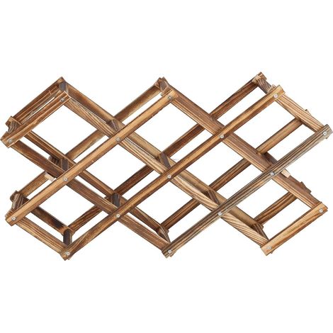 Casier à Bouteilles de Vin, Porte Bouteille Pliable Range Bouteille Grande Capacité Cave à Vin pour 10 Bouteilles (1/5)