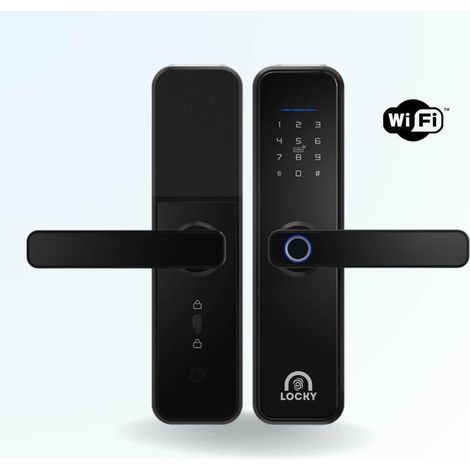 Serrure connectée LOCKY-2 biométrique, code, badge, bluetooth et WIFI intégré