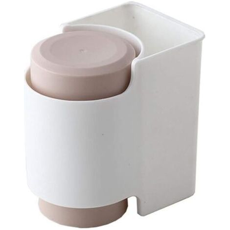 Boîte à brosse à dents, support de stockage de dentifrice, tasse de bain de bouche à forte adsorption suspendue (couleur: rose) (1/5)