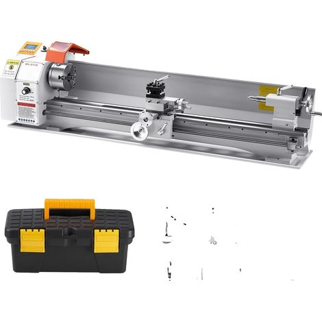 Torno para metal VEVOR, 220 x 450 mm, avance automático, velocidad variable 0-2500 rpm, motor de 1250 W, 220/1000 mm (1/2)