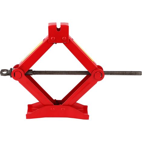 Cric hydraulique rouge 1 tonne pour pneus, manche en acier, outil de levage voiture professionnel extérieur