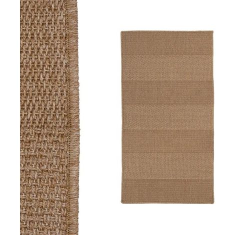 Tapis - JUANIO - 150 x 80 cm - Polypropylène - Beige - Intérieur/Extérieur antidérapant (1/4)