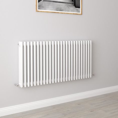 AICA Traditional Radiator Central Heating Cast Iron Style 3 Column Horizontal 600x1190mm White