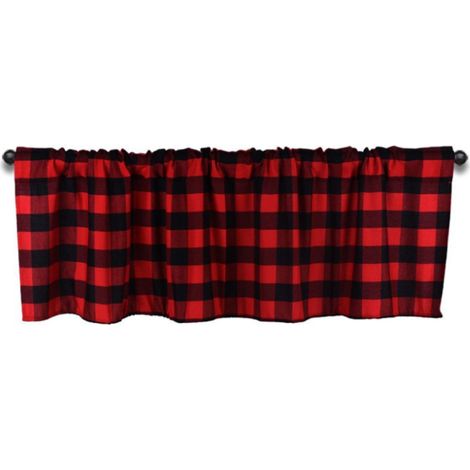 2 Panneau Rideau, Motif Écossais, Polyester, Résistant, Cuisine, Salle de Bain (1/5)