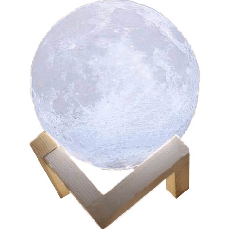 Lámpara en forma de luna LED 3D MOON LED 3D CM3278 con encendido táctil 12 cm