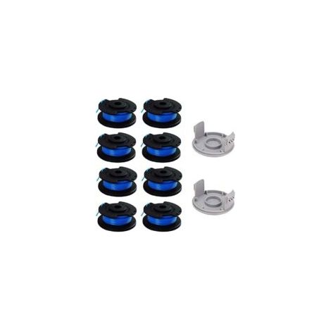 10 Paquets Bobine de Rechange pour Coupe-bordure  pouce pour Ryobi , Compatible Avec Ryobi One + AC14RL3A, Coupe-fil Sans Fil , 8 Bobines + 2 Capuchons de Coupe (1/4)