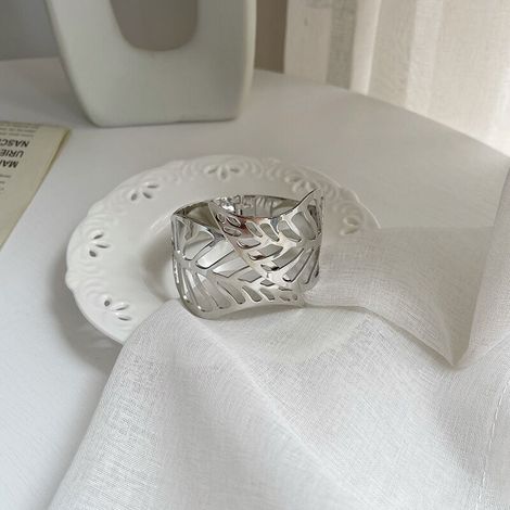 Pince à rideau avec motif feuille d'argent 1 embrass de rideau Pince à rideau en métal Attache pour rideau (1/4)