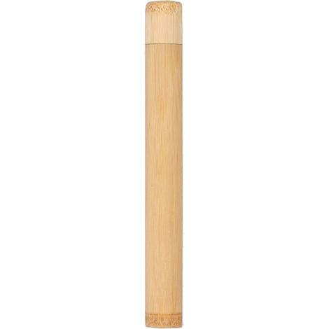 Boîte à thé ronde, récipient de rangement en tube de bambou carbonisé écologique (1/5)