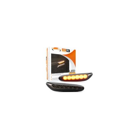 Répétiteurs latéraux LED BMW Série E46, E60, E61, E81, E87, E82, E88, E83/X3, E90/E91, E92/E93 - Fumée - Clignotants (1/5)
