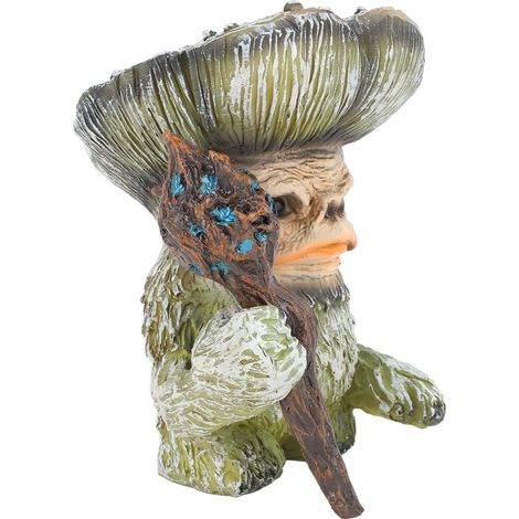 Statue de jardin d'extérieur en résine, style gothique, représentant un monstre champignon féerique, aux détails exquis et vivants, idéale pour pelouse, cour ou balcon.