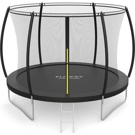 Trampolin mit Netz - 312 cm - 10 FT - schwarz - bis 120 kg