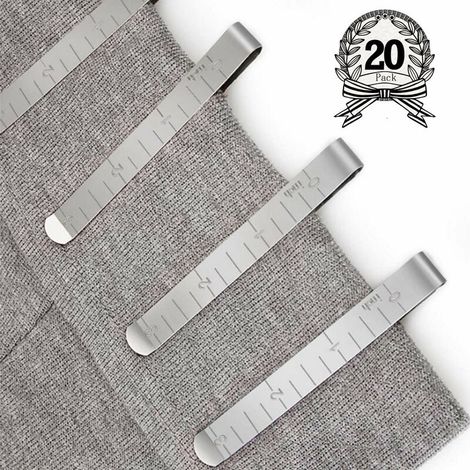Nähklammern, 20 Stück, Edelstahl-Saumklammern, 7,6 cm messendes Quiltlineal für Wunderklammern, Stecknadeln und Markierungszubehör
