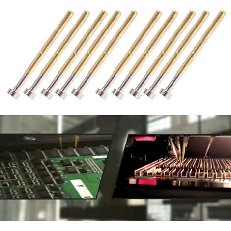 100 unités Pogo Pin Tête Plate Ressort Test Sonde Laiton Diamètre Tube 2.36mm Longueur 34mm pour Test PCB