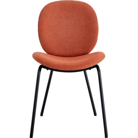 Pack de 2 sillas modelo Coro tapizado textil teja, 81.5cm(alto) 45cm(ancho) 57.5cm(largo) (1/3)