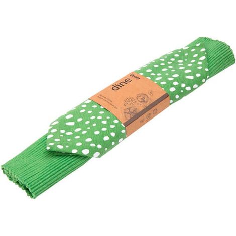 Dexam Sintra Recycled Cotton Spotted Napkin and Placemat Set Green