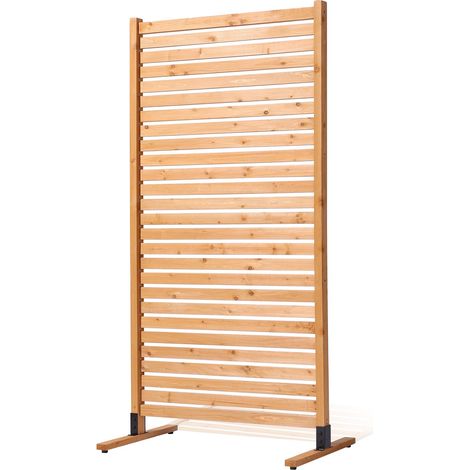 Brise-vue en Bois, 91x186 cm, Panneau Intimité Autoportant avec Support, Écran de Confidentialité Décoratif, Paravent Séparateur Extérieur Durable pour Patio, Balcon, Terrasse, Pelouse, Jardin (1/5)
