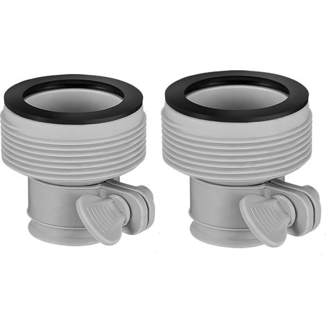 2 x Swimming Pool B Hose Adapter, 32 mm and 38 mm Pool Pump Connector, Pool Hose Connector, Adaptor A for Piscina, Compatible with Filter Pumps (1/5)