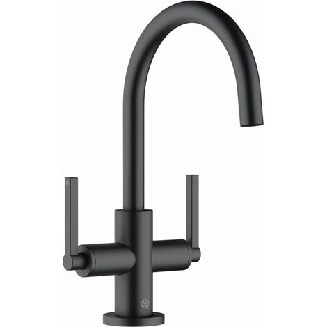 NOVA FONTE Avec mitigeur LAVABO NOIR MATT