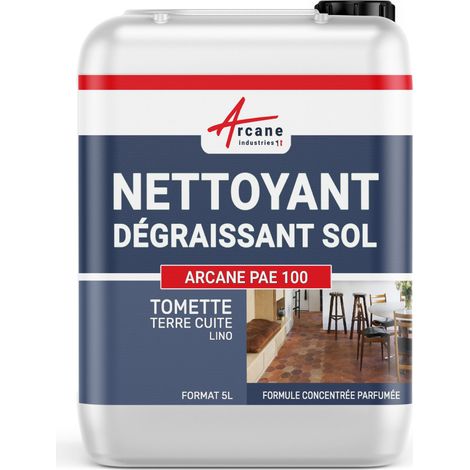 Nettoyant carrelage, sol, terrasse, terre cuite, tomette, linoleum, lino , degraissant sol, plastique - 5 L - ARCANE INDUSTRIES