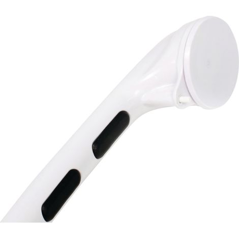 Vitility Poignée salle de bain, barre murale mobile avec ventouses, poignée de sécurité antidérapante pour douche baignoire toilette escalier, ABS, charge 60 kg, barre droite 49 cm, blanc (1/5)