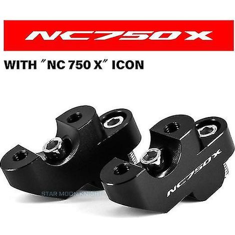 Für Honda NC750, NC 750 XS, NC750X, 750X (2016-2023): Klemmen, Lenkererhöhungsadapter, Lenkeradapter, CB500X, CB500F, CB300F (schwarz, NC750X).