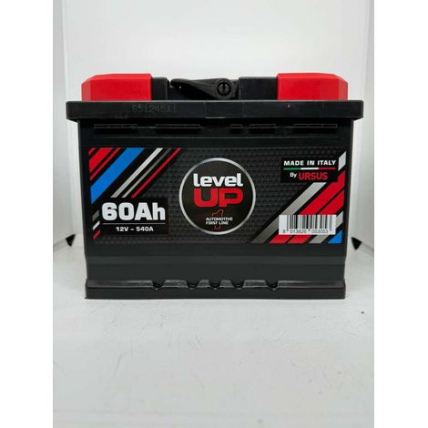 Level UP Batteria Auto 60Ah - Potente e Affidabile - Spunto 540A - 12V