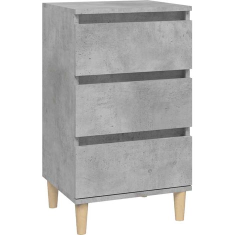 vidaXL Comodino Grigio Cemento 40x35x70 cm in Legno Multistrato (1/5)