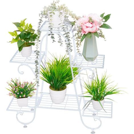 jardinière Stand Plant en métal à 6 niveaux, support de plante,support pour plante, étagère pour jardin, balcon, séjour, présentoir de plantes, multi-tiers, étagères (1/5)
