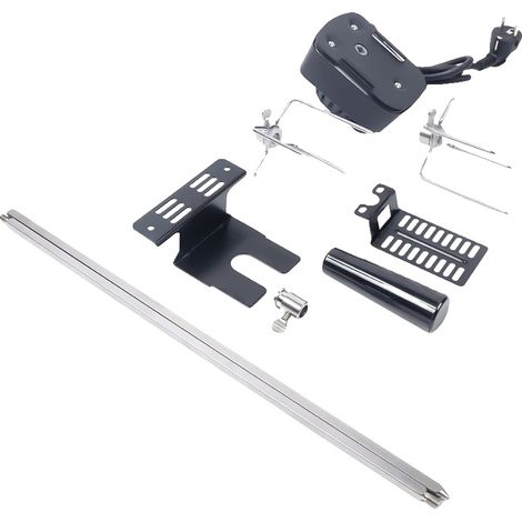 Brochette Ă rĂ´tir BBQ, rotation automatique, acier inoxydable durable, 220-240V (1/2)