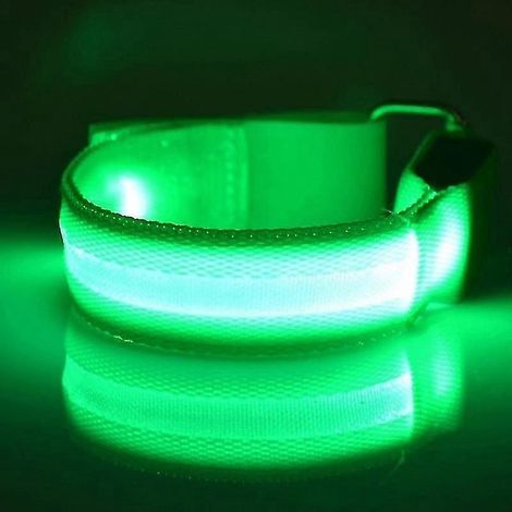 Brassard lumineux LED de nuit pour la course à pied, rechargeable par USB, avec différents types d'éclairage (1/5)