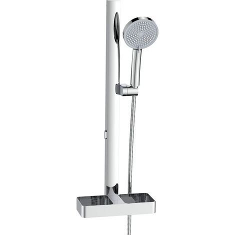 Saliscendi doccia con mensola flex acciaio 150 cm cromato (1/2)